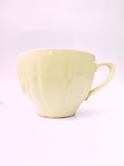 A  tea cup isolated on white background