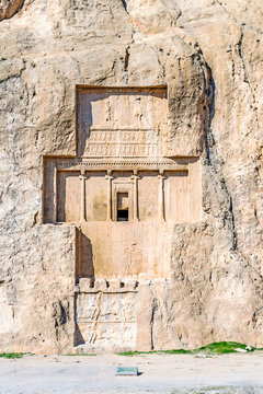 Achaemenid king's tomb, Naqsh-i-Rustam in  Fars province, Iran.