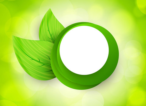 Icon with circles and leaves