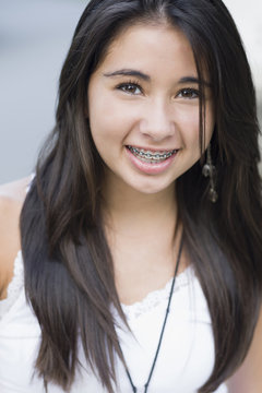 Smiling Hispanic teenager