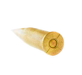 Sniper cartridge isolated on white background