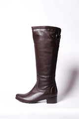 Brown Leather Woman Boot