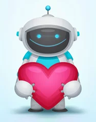 Poster Im Rahmen Roboter mit Herz © Real Illusion