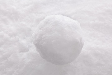 Fototapeta na wymiar Snowball na tle śniegu.