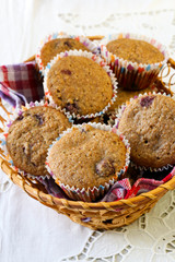 Wholewheat cherry muffins