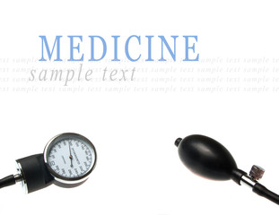 Sphygmomanometer isolated on white
