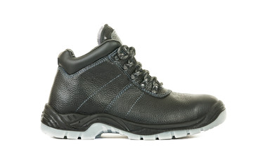 Winter boots on white background. Isolated, closeup