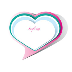 Heart shape, Speech Bubble vector