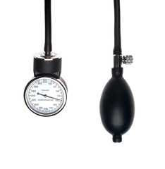 Sphygmomanometer isolated on white