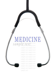 Stethoscope frame isolated on white background