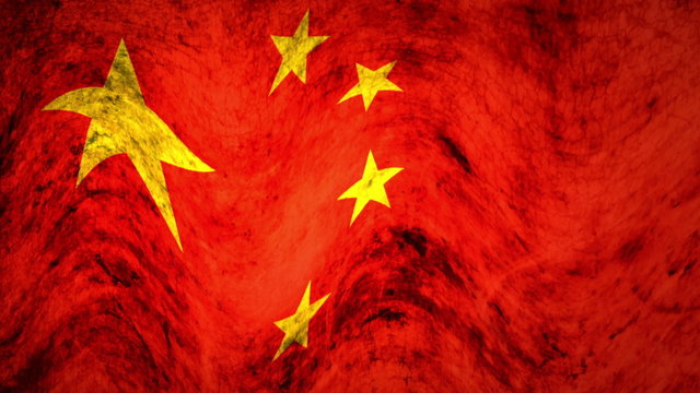Flagge - China - Grunge
