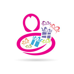 Logo give a gift # Vector