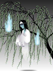 柳と幽霊 © poosan