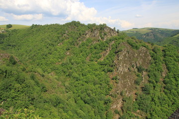 Colline boisée à La Vinzelle, Aveyron