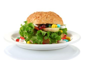 Conceptual image for nutritional care:assorted vitamins and