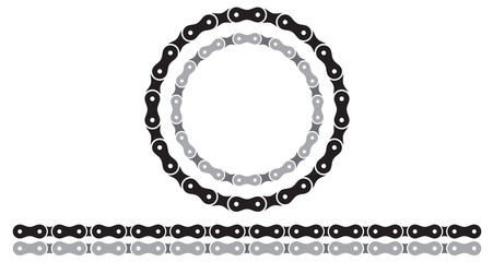 bicycle chain silhouettes