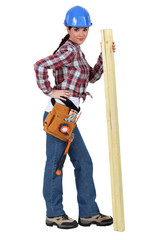 Female carpenter