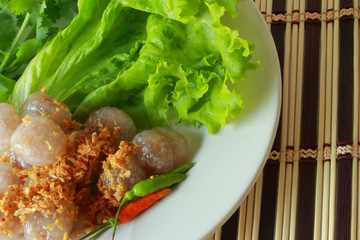 Sago pork snack in Thailand