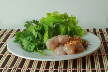 Sago pork snack in Thailand