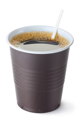Plastic vending coffee cup - 48864286
