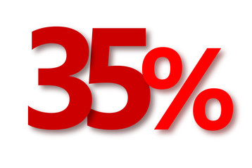 35 % Rabatt Aktion Angebot Sonderangebot ROT