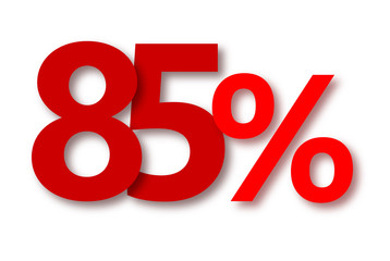 85 % Rabatt Aktion Angebot Sonderangebot ROT