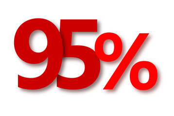 95 % Rabatt Aktion Angebot Sonderangebot ROT