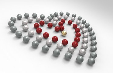 tre cuori di perle naturale e rosse