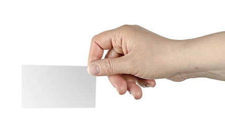 Fototapeta premium Hand with business card