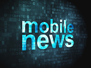 Obraz premium News concept: Mobile News on digital background