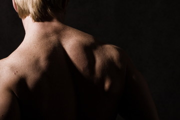 Muscular male back