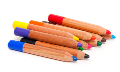 Obraz premium toddler pencils over white