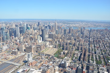 Fototapeta na wymiar New-York vue d'ensemble du ciel vue aérienne