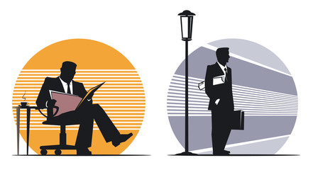 Obraz premium businessman with newspaper