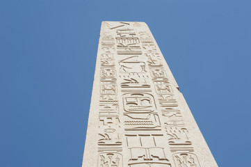 Ancient obelisk at Karnak temple