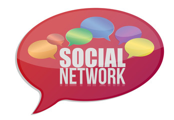 Social media network message icon