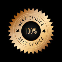 Best choice gold icon