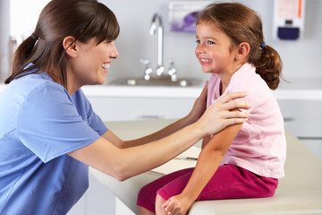 Child Patient Visiting Doctor's Office