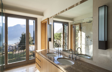 Interior, house, view of the bathroom