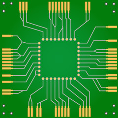 Printed circuit board for central processor unit