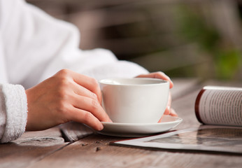 Relaxing morning time