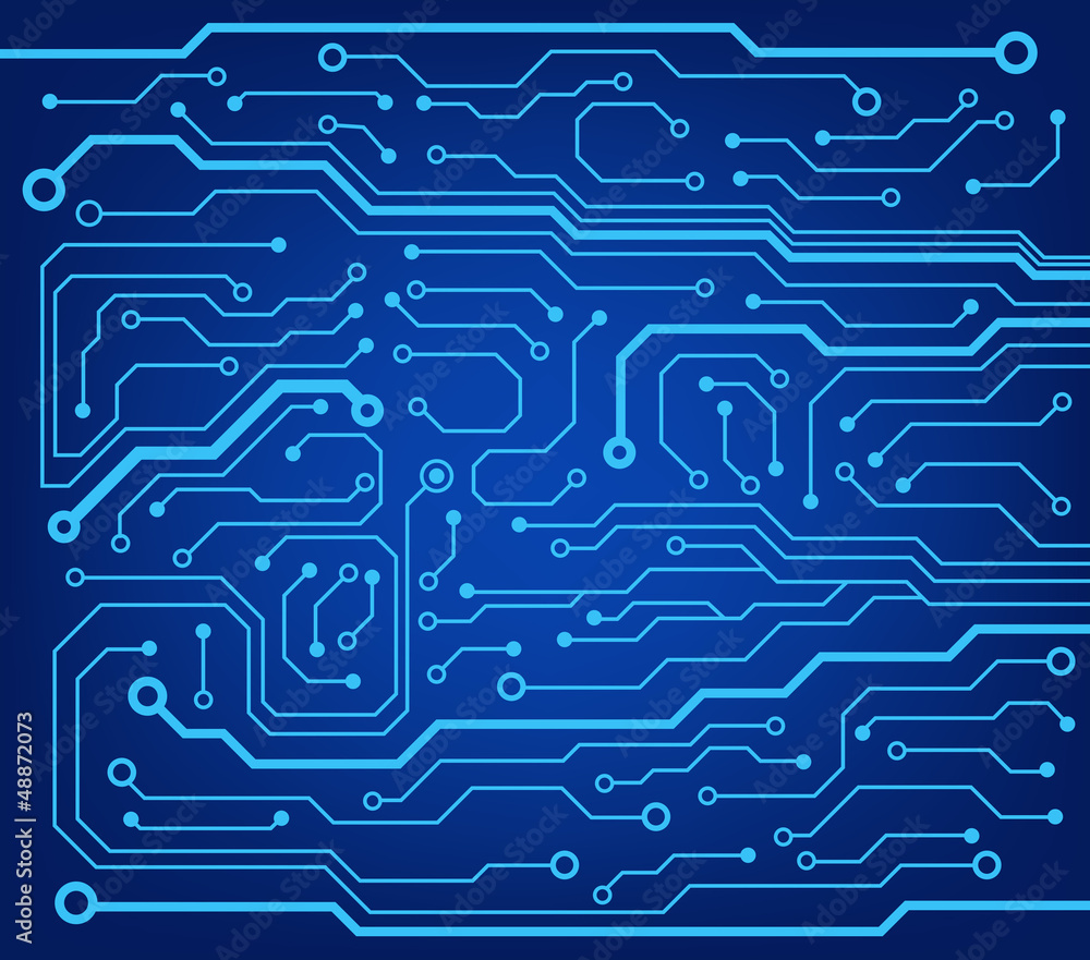 Poster abstract technology circuit board vector background