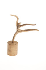 Wooden sculpture isolated