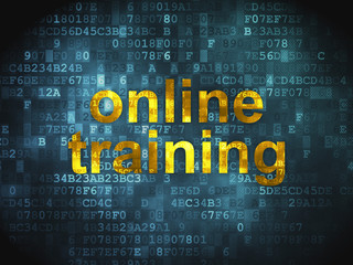 Education concept: Online Training on digital background