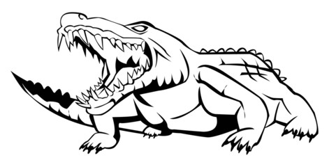 Vector illustration of crocodile