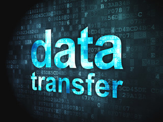Fototapeta premium Information concept: Data Transfer on digital background