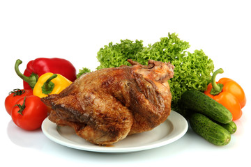 Tasty whole roasted chicken