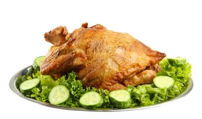 Tasty whole roasted chicken