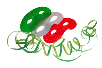 Mascherine di carnevale bandiera italiana