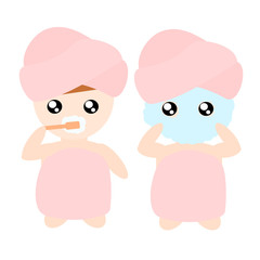 Toothbrush and face wash